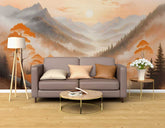 Mountain landscape wallpaper with natural textures and peaceful vibe